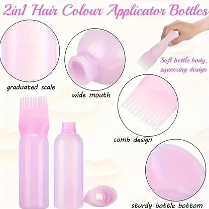 3Pcs Hair Care Set | Spray Detangler Brush, Root Comb Applicator Bottle & Scalp Massager for Wet & Dry Hair Styling, Scalp Care
