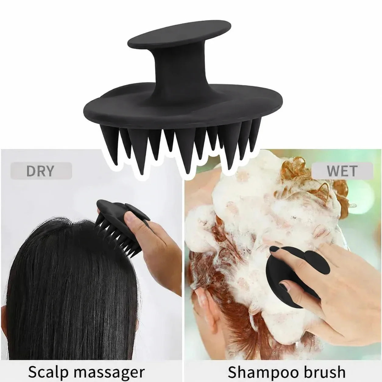 3Pcs Hair Care Set | Spray Detangler Brush, Root Comb Applicator Bottle & Scalp Massager for Wet & Dry Hair Styling, Scalp Care